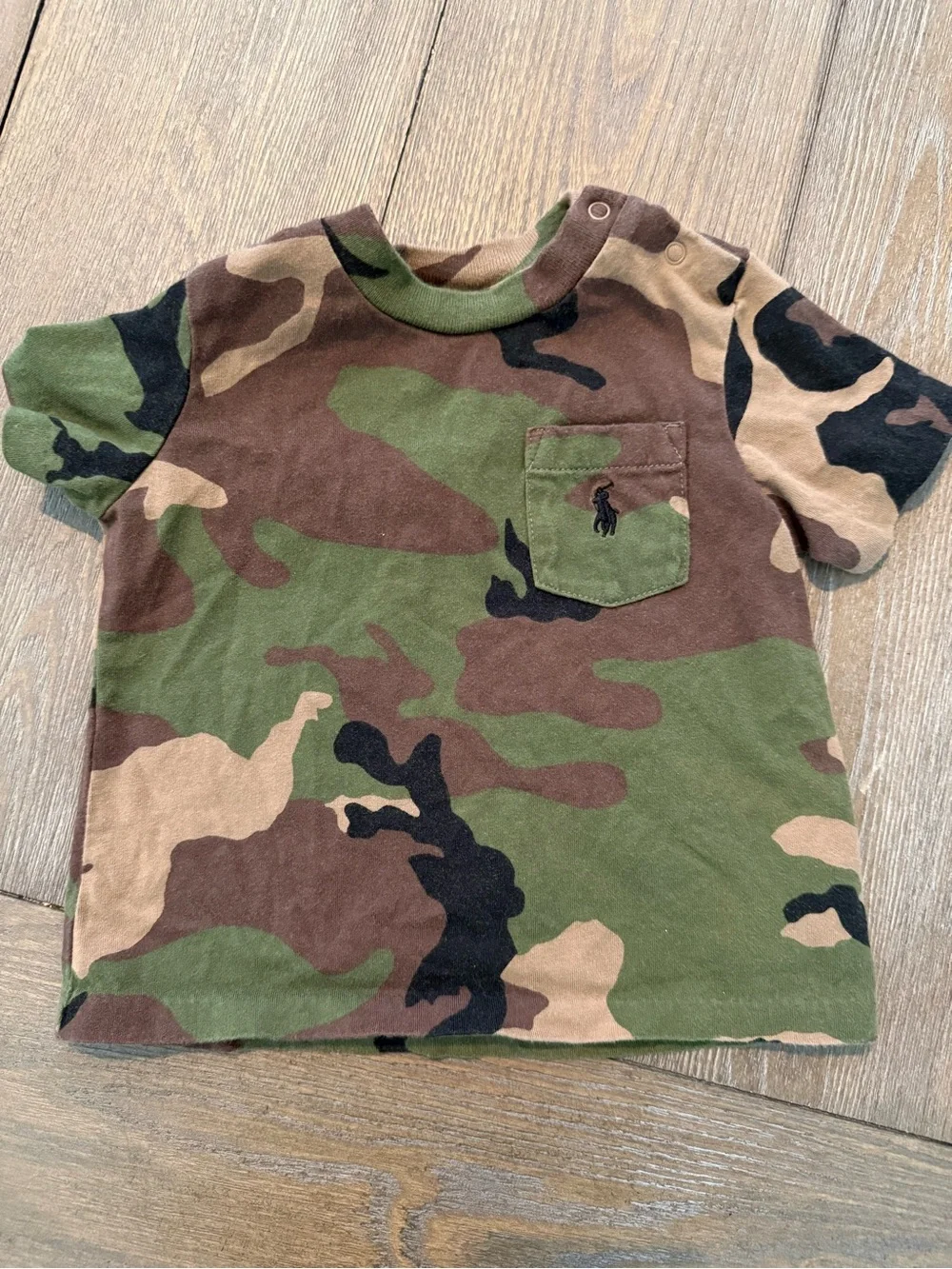 Ralph Lauren Boys 3-Piece Shirt Bundle Polo Bear Camo Blue